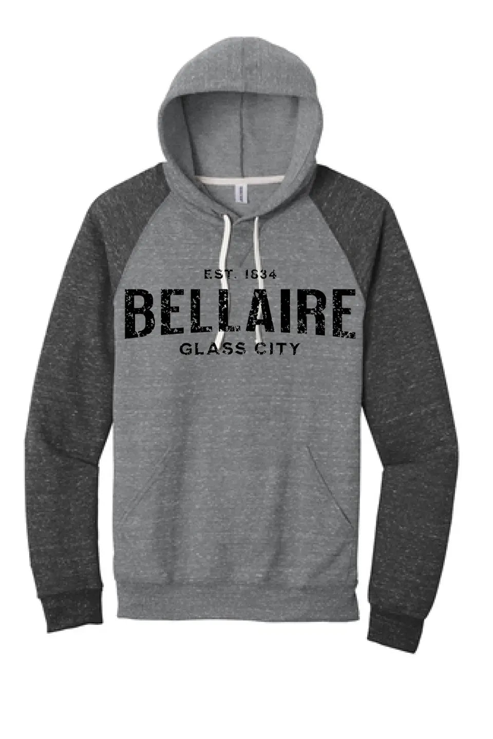 I'm From Bellaire Snow Heather French Terry Raglan Hoodie
