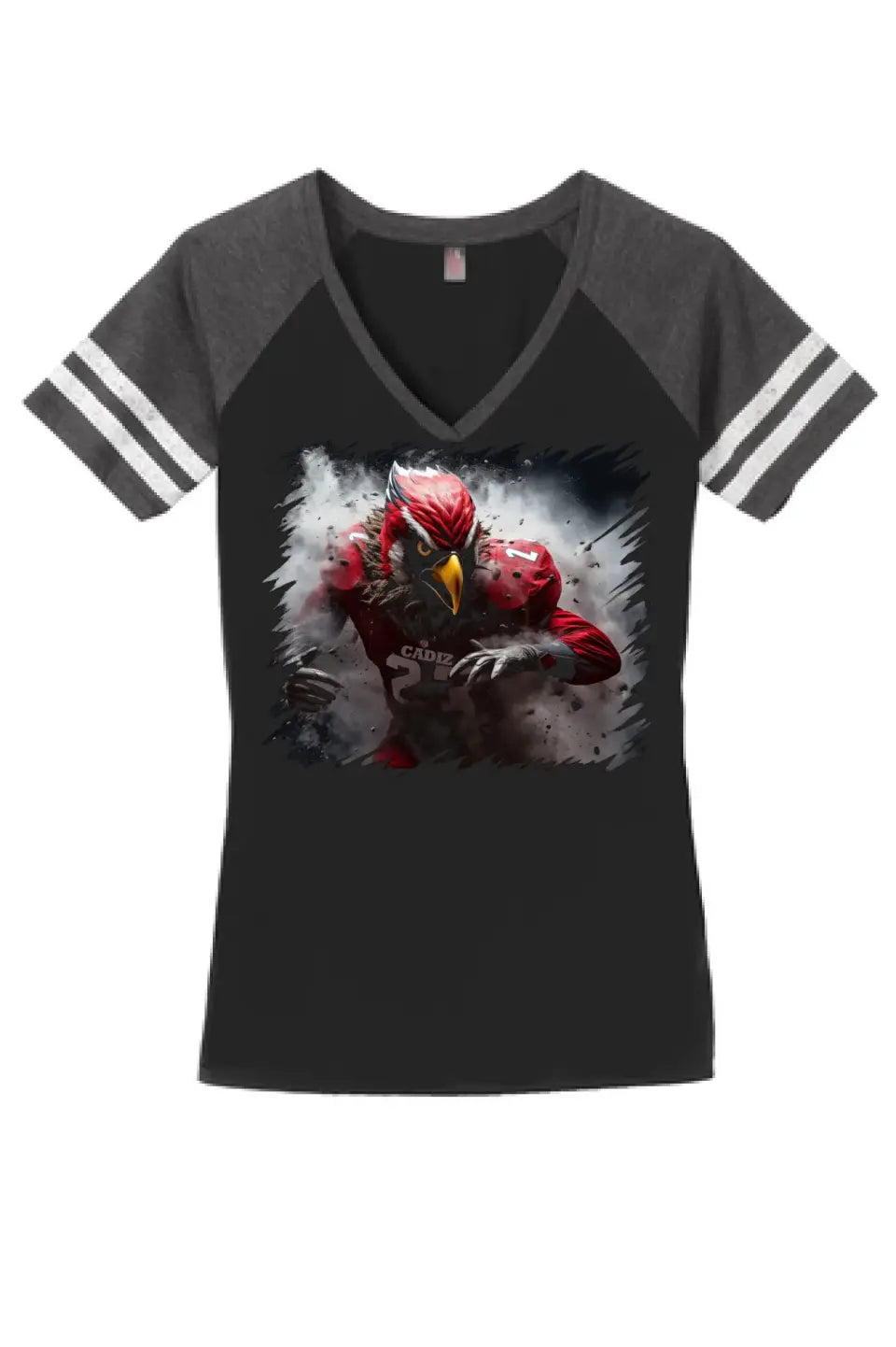 Cadiz Cardinals 2023-01 Women's Game V-Neck Tee