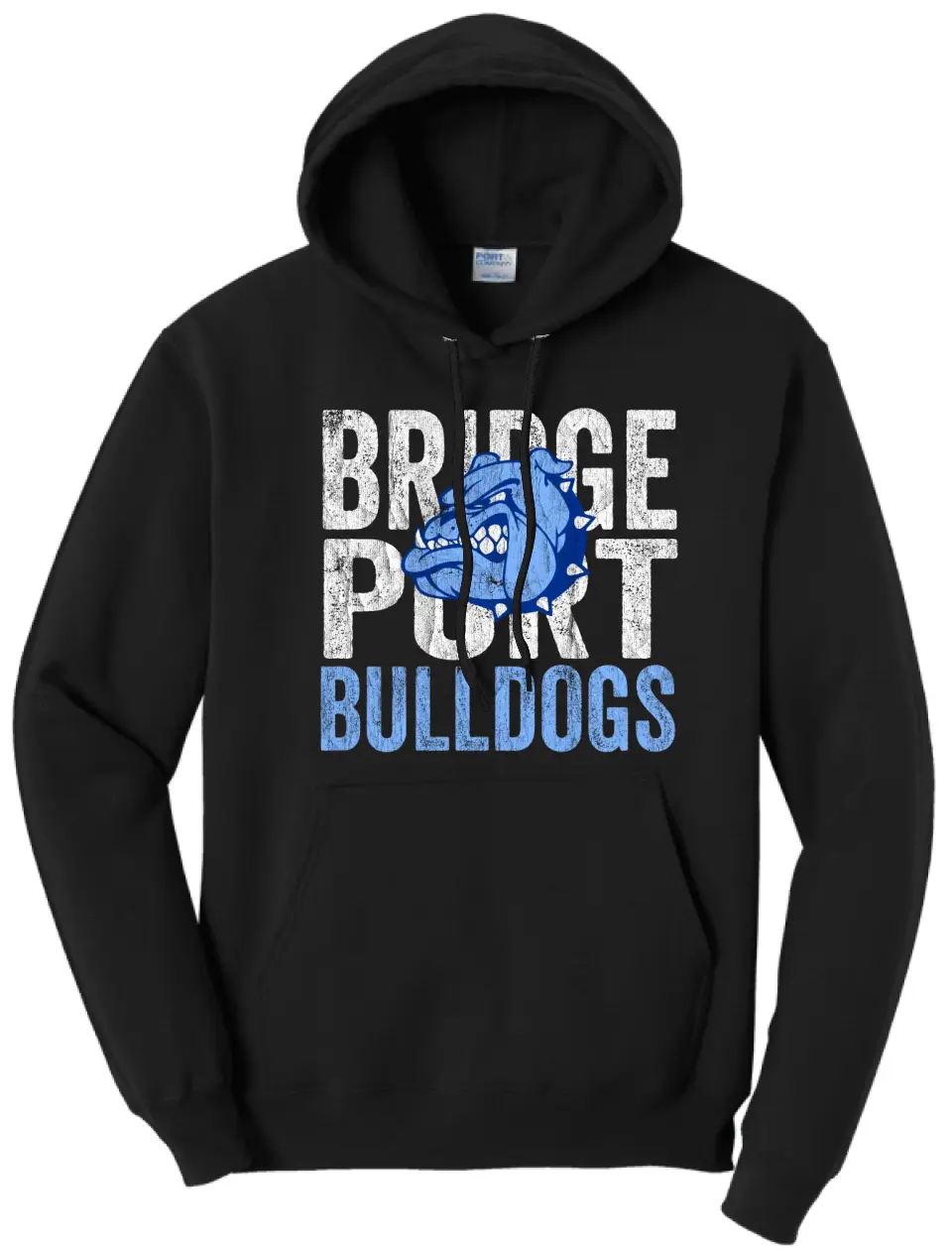 Bridgeport 2023- 01 Distressed Core Fleece Pullover Hooded Sweatshirt