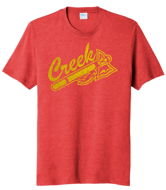 Indian Creek Glitter Gold Tomahawks Tri-Blend Tee