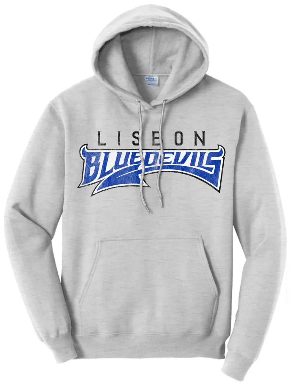 Lisbon Blue Devils Tail Distressed Core Fleece Hoodie