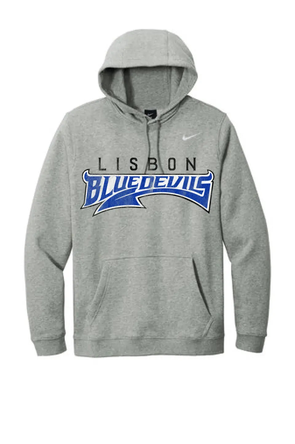 Lisbon Blue Devils Tail Distressed Nike Club Fleece Pullover Hoodie