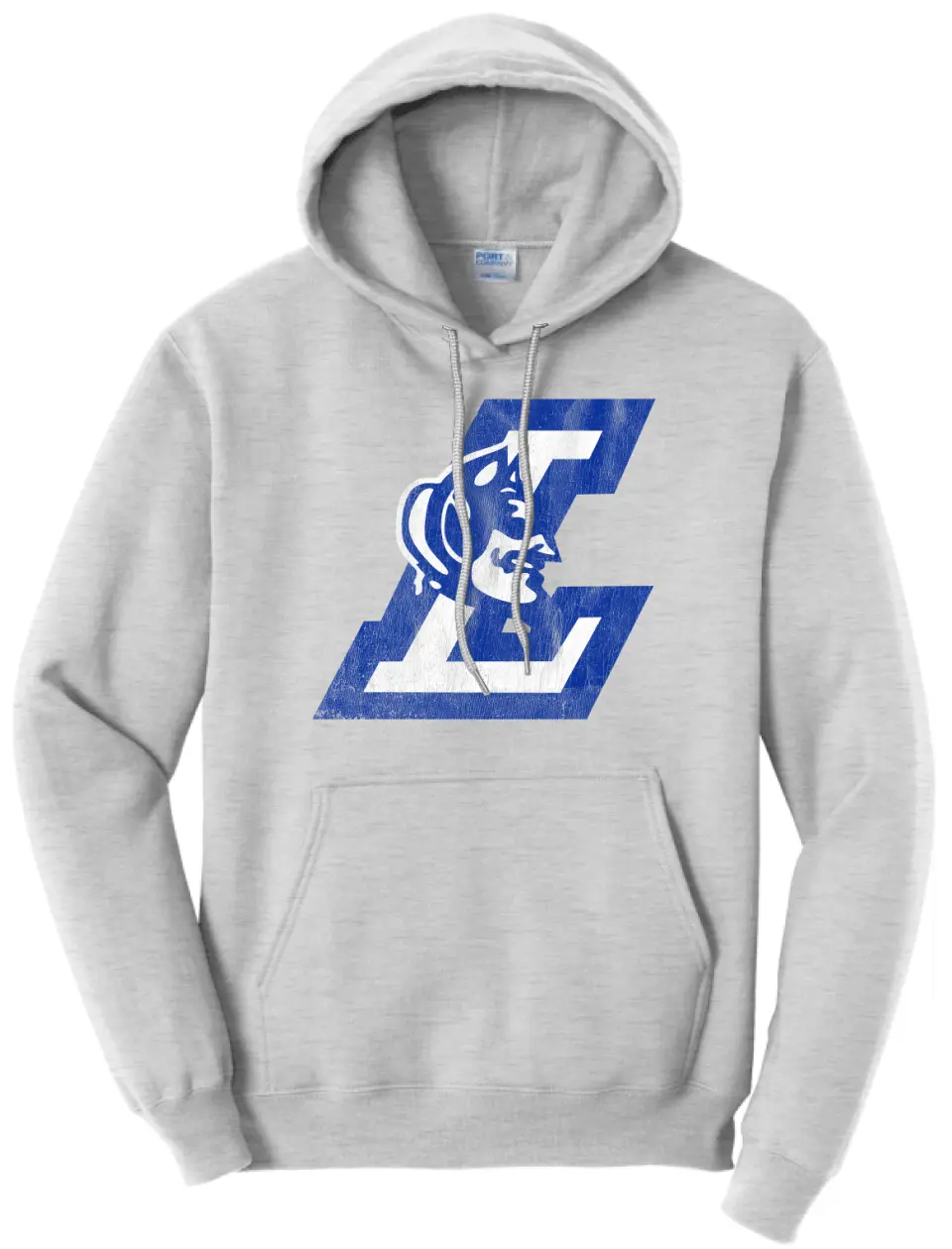 Lisbon Blue Devils Logo L Distressed Core Fleece Hoodie