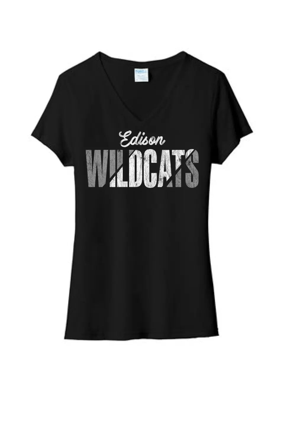 Edison Wildcats 2023-07 Ladies Tri-Blend V-Neck Tee