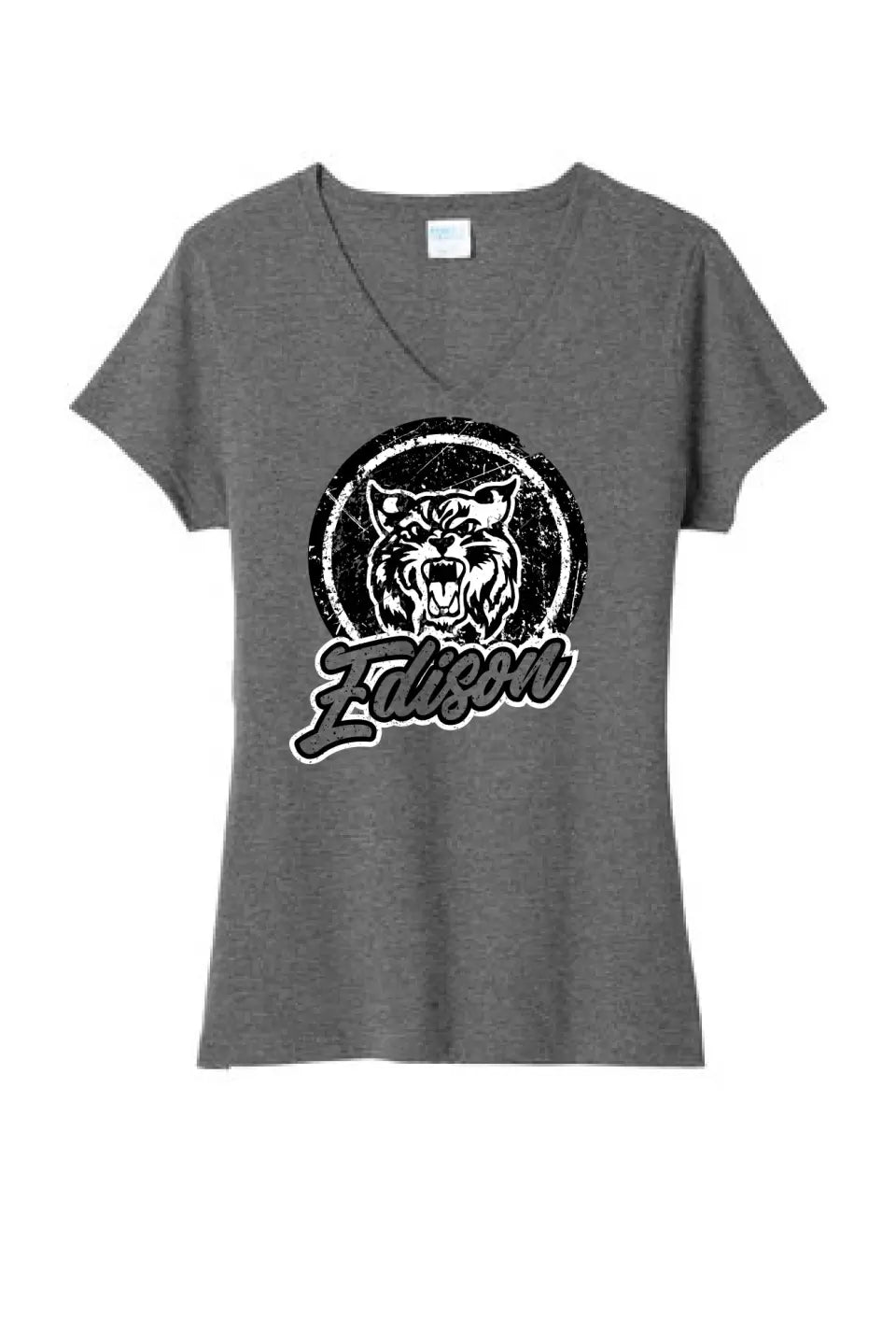 Edison Wildcats 2023-01 Ladies Tri-Blend V-Neck Tee