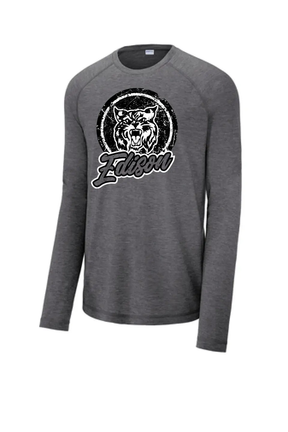 Edison Wildcats 2023-01 Long Sleeve Tri-Blend Wicking Raglan Tee
