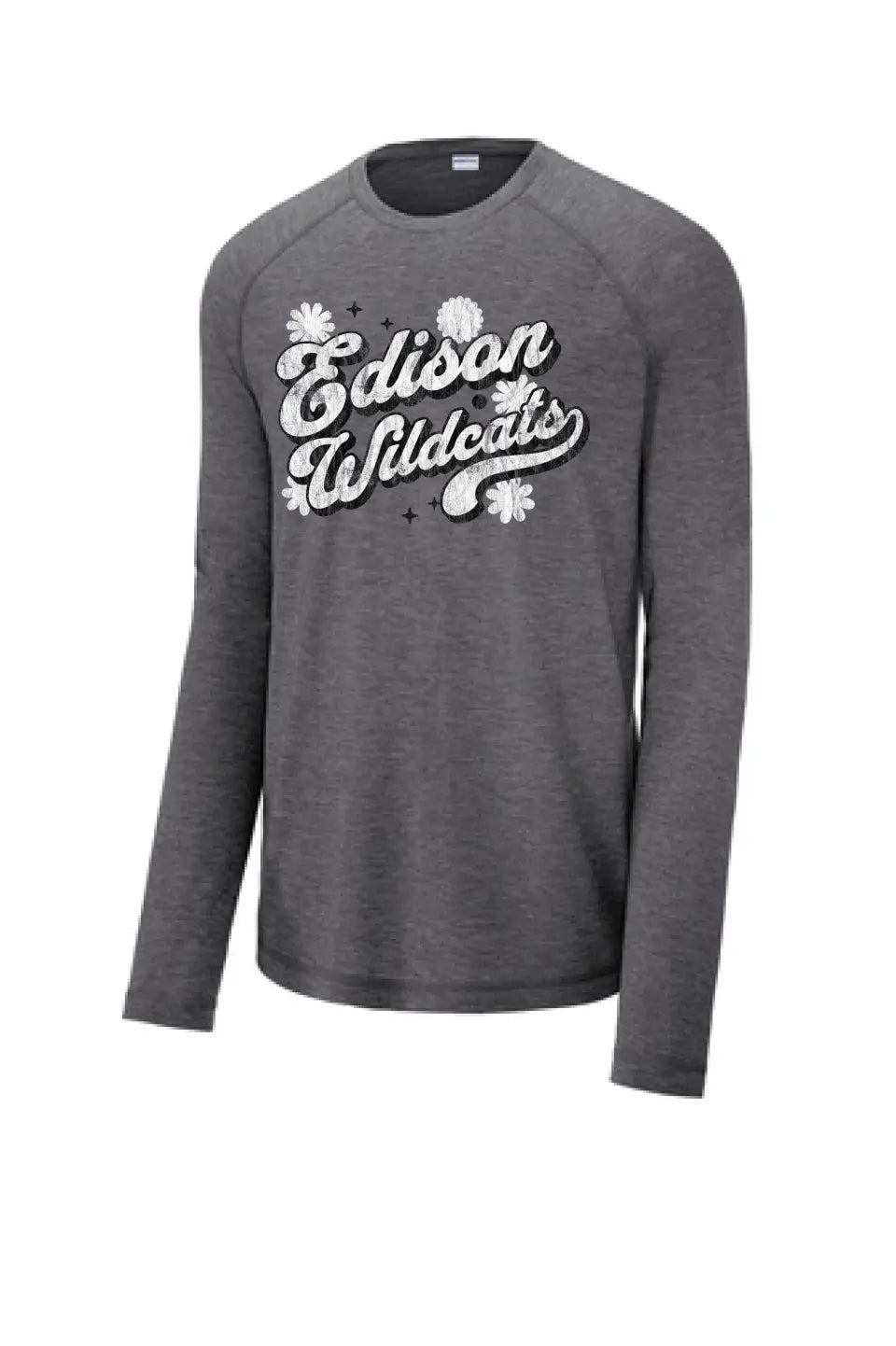 Edison Wildcats 2023-08 Long Sleeve Tri-Blend Wicking Raglan Tee