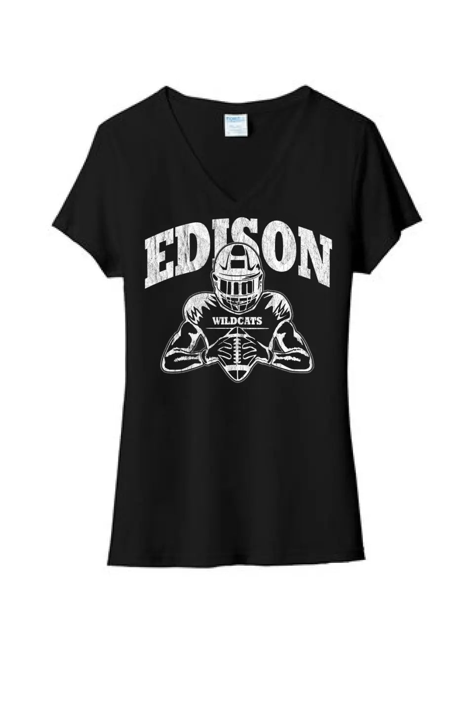 Edison Wildcats 2023-02 Ladies Tri-Blend V-Neck Tee