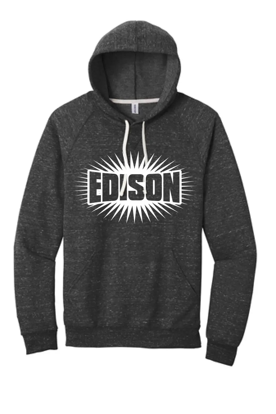 Edison Starburst Jerzees Snow Heather French Terry Raglan Hoodie