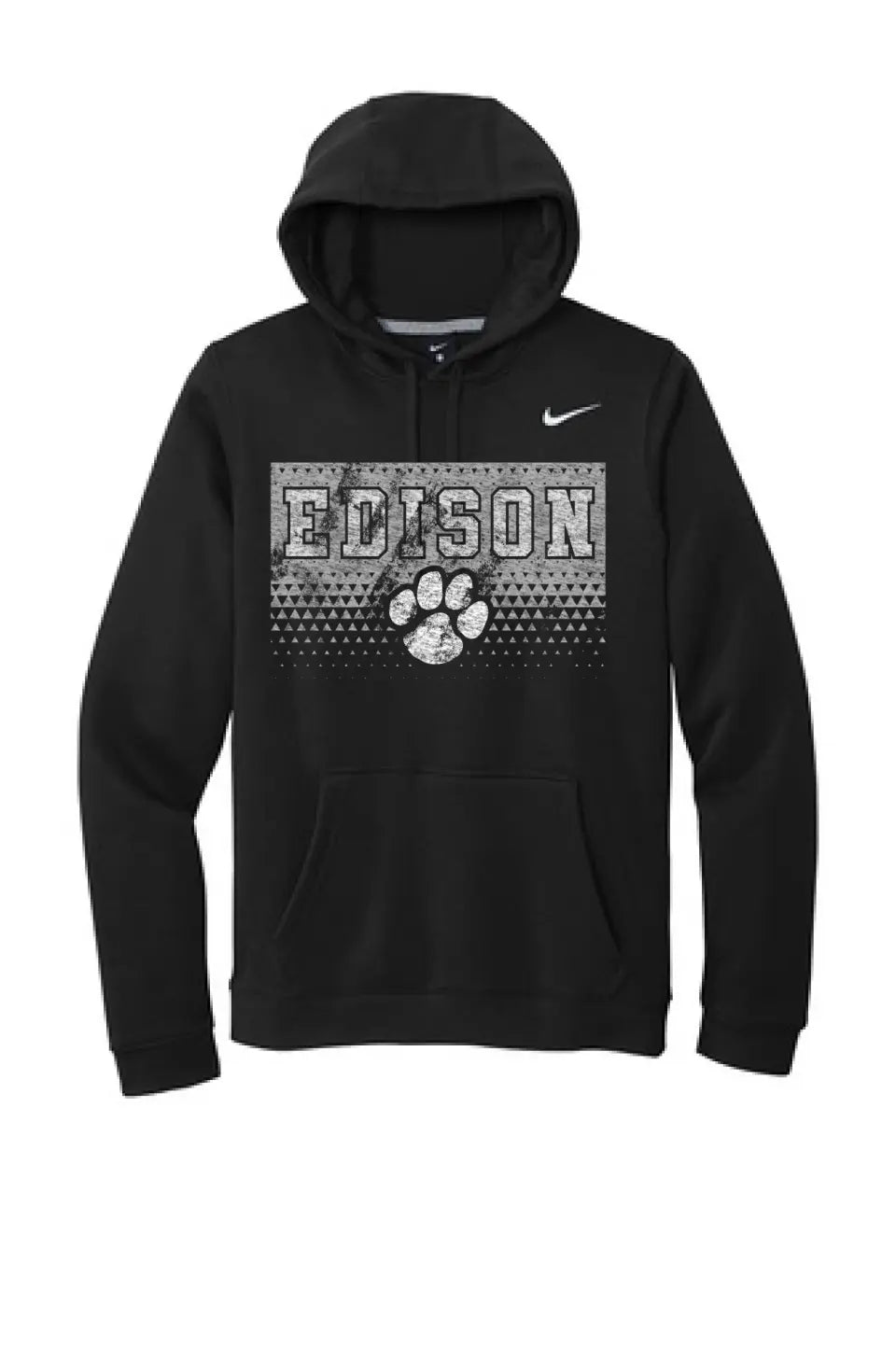 Edison Distressed Triangle Nike Club Fleece Pullover Hoodie