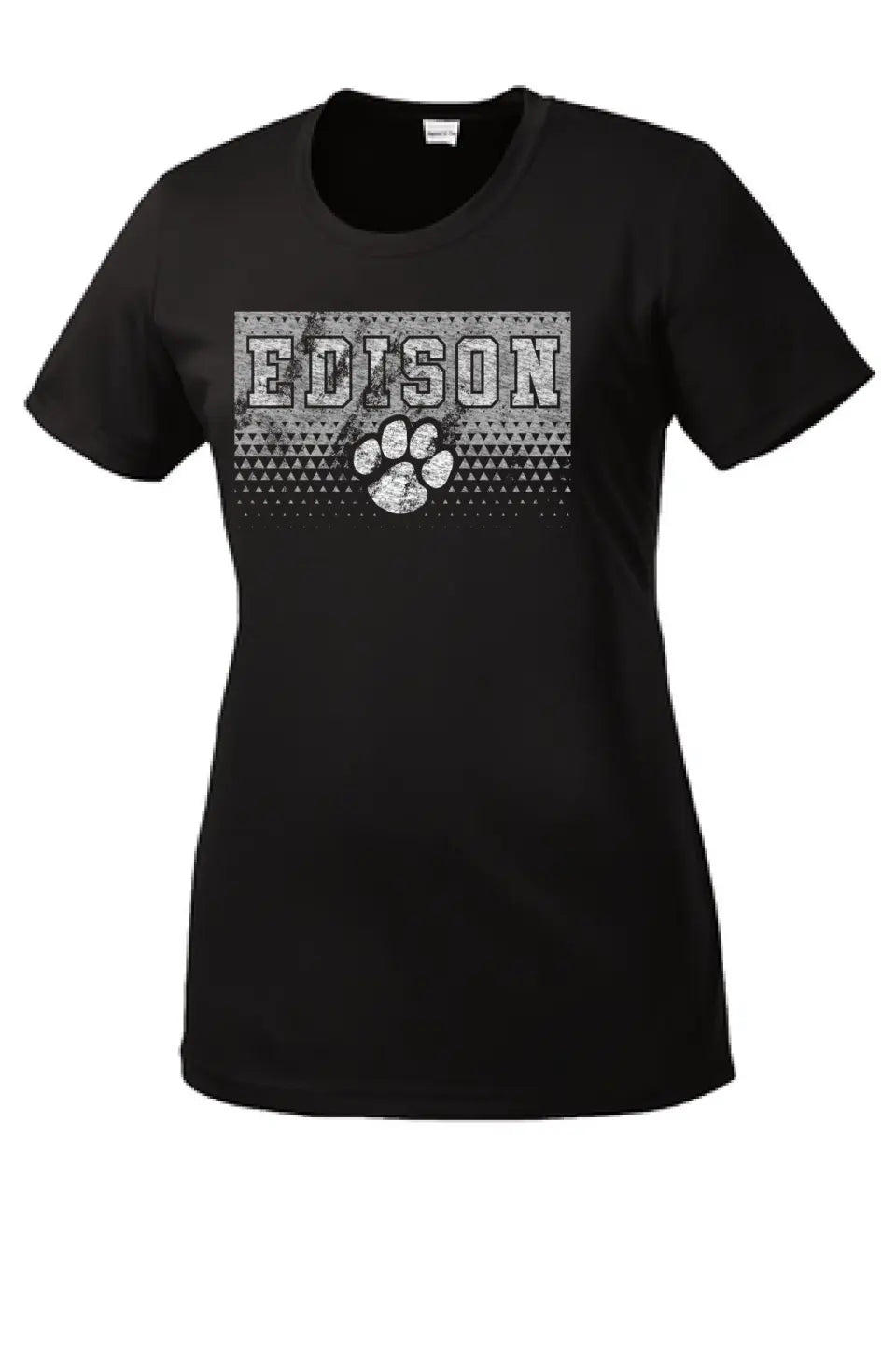 Edison Distressed Triangle Ladies Competitor Tee