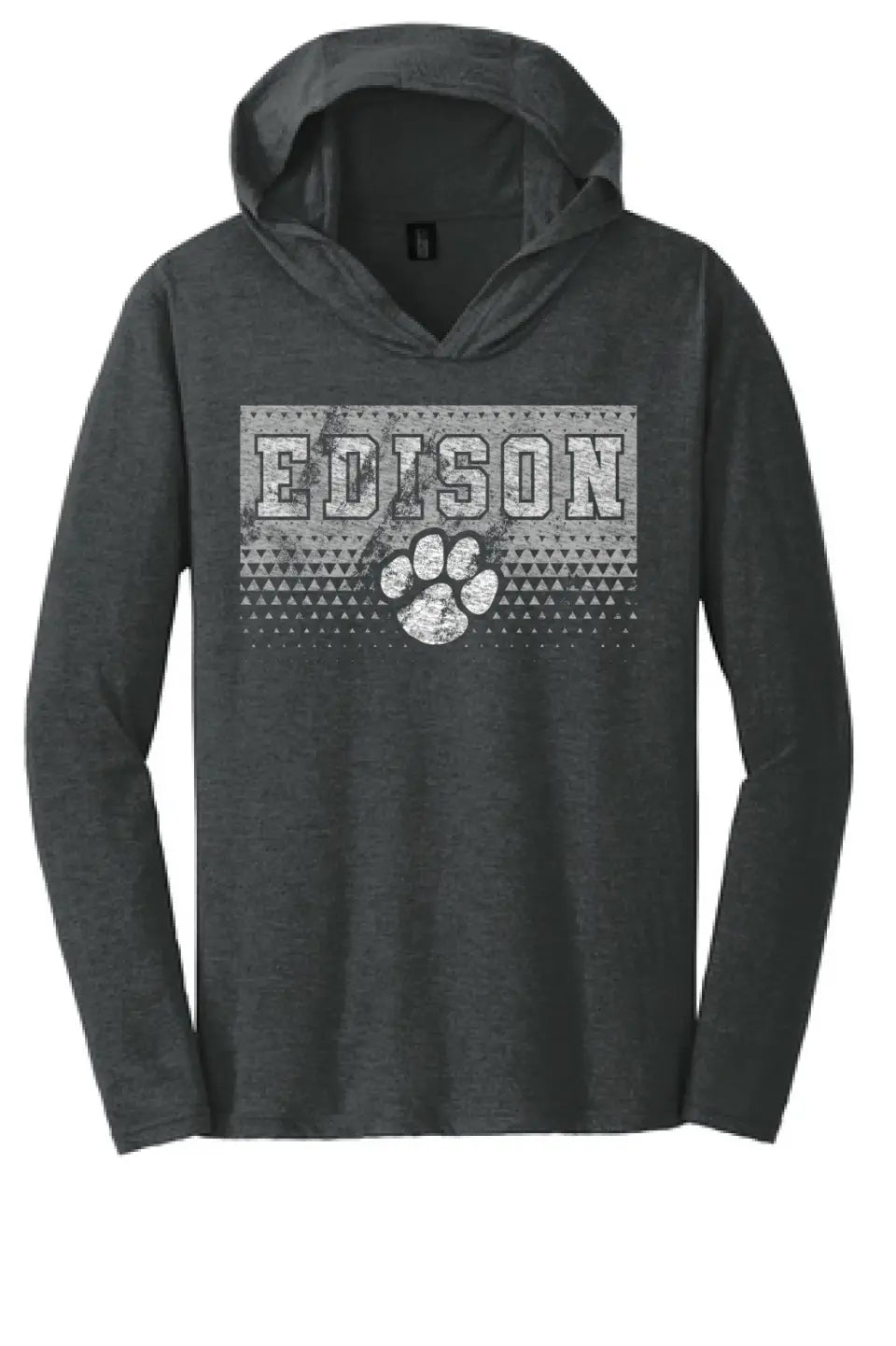 Edison Distressed Triangle Perfect Tri-Long Sleeve Hoodie