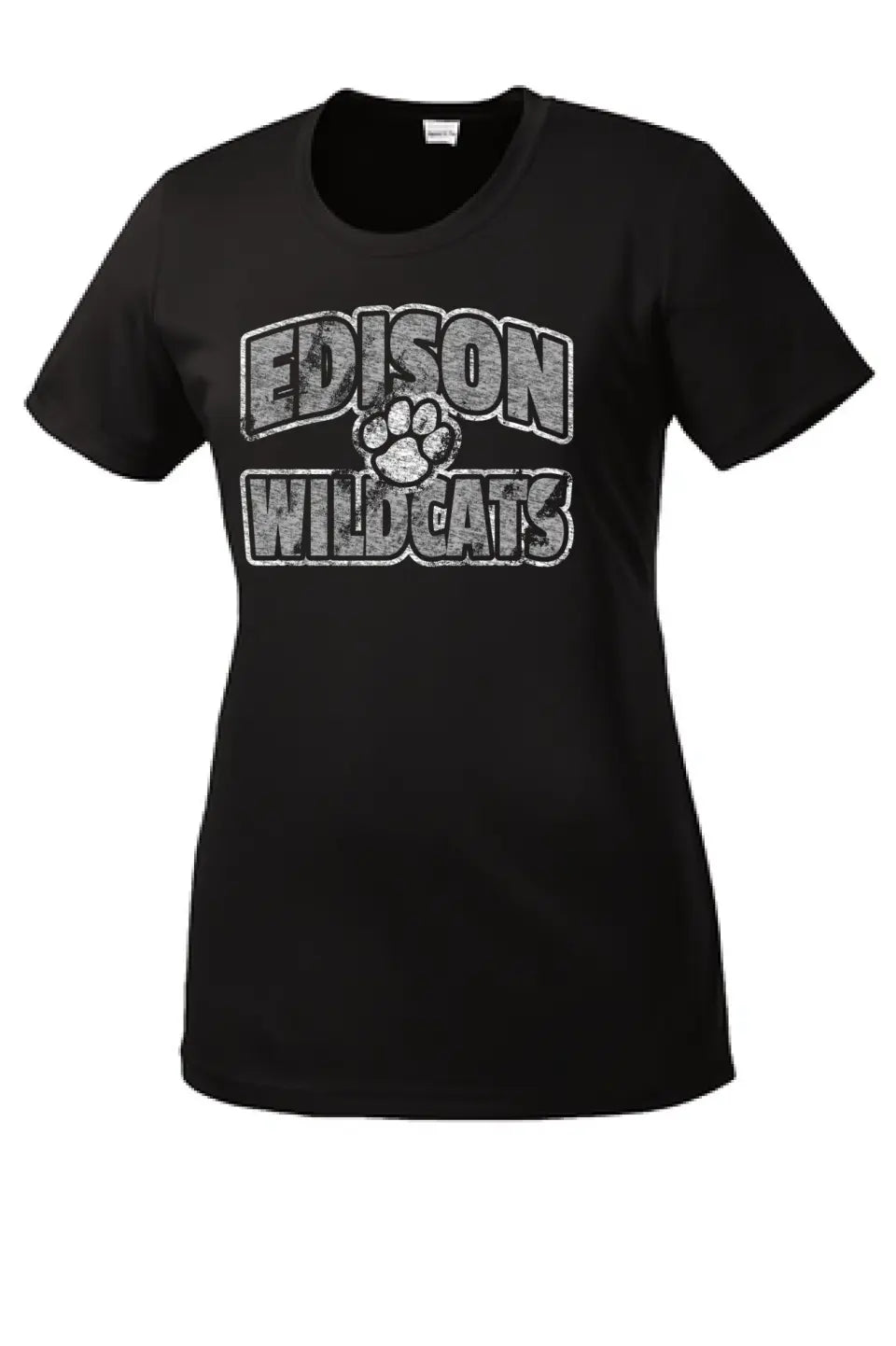 Edison Distressed Paw Ladies Competitor Tee
