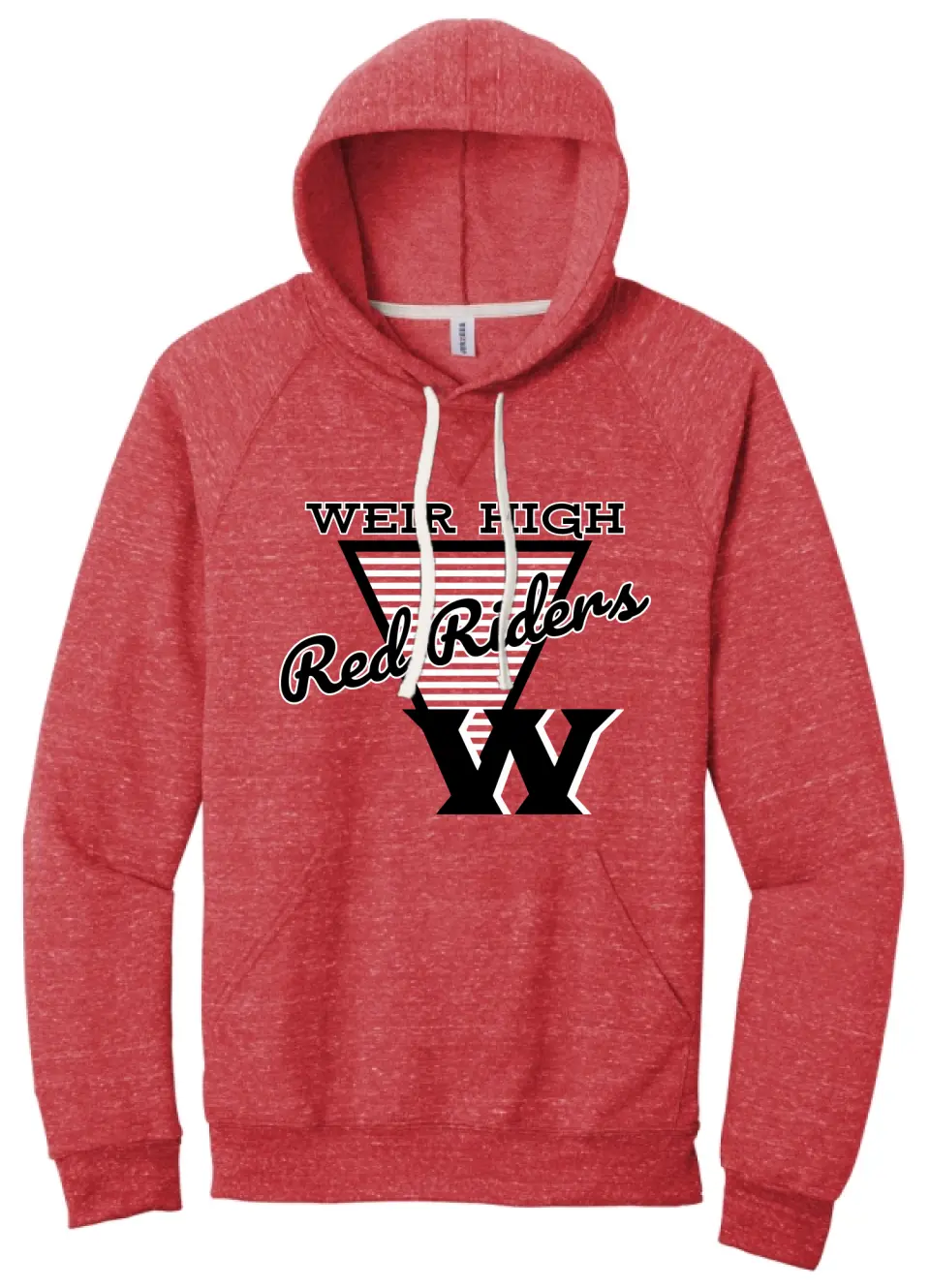 Weir Red Riders Pacifico Jerzees Snow Heather French Terry Raglan Hoodie