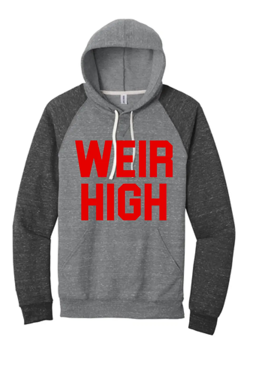 Weir High Jerzees Snow Heather French Terry Raglan Hoodie