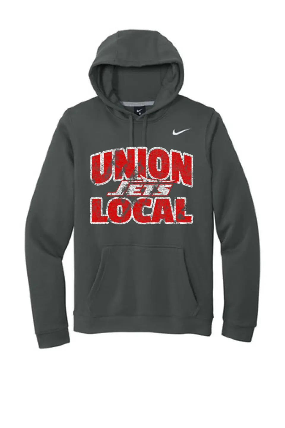 Union Local Jets Bold Distressed Nike Club Fleece Pullover Hoodie