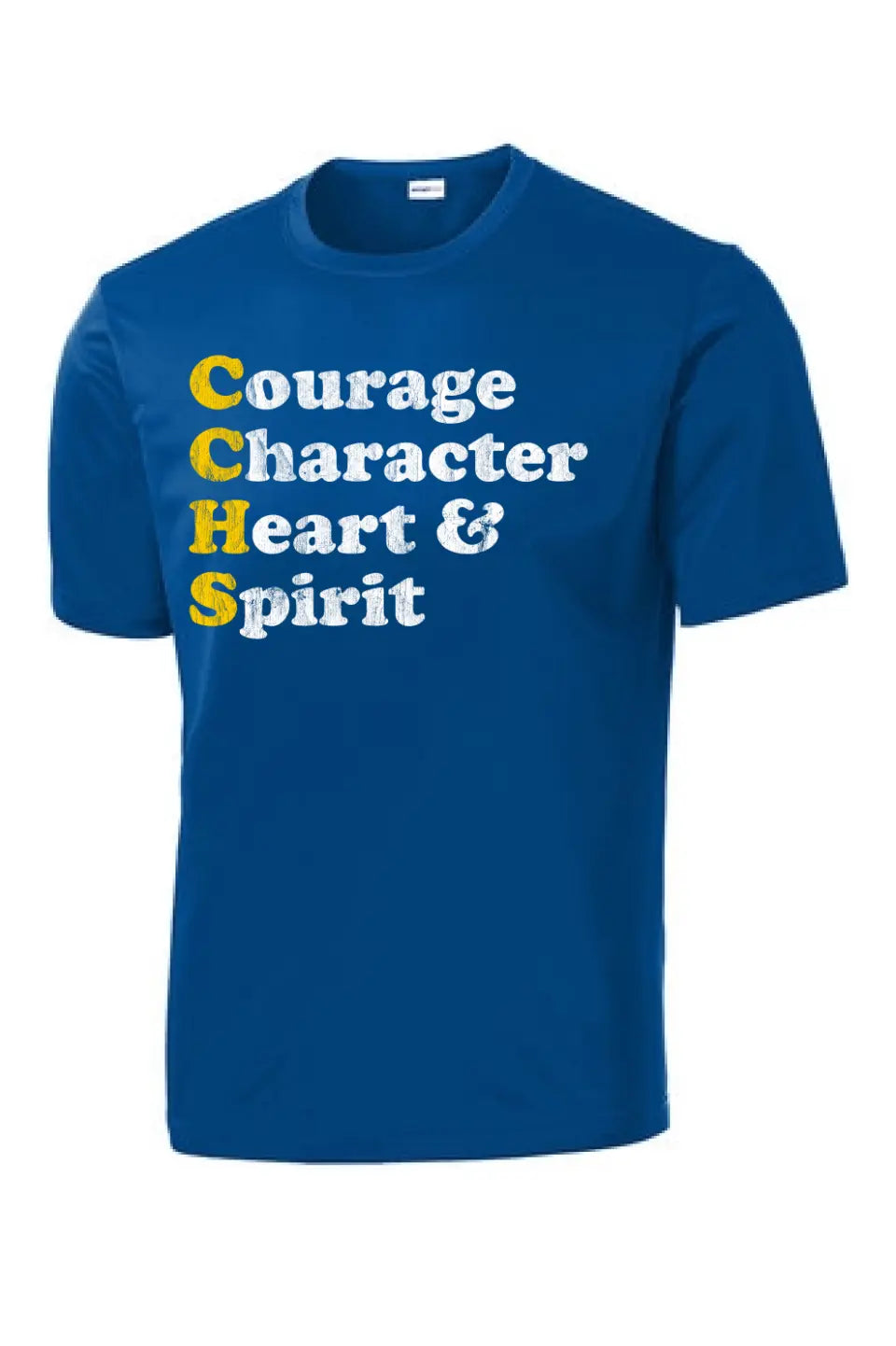 Steubenville Catholic Central Courage Character Heart Spirit PosiCharge Competitor Tee