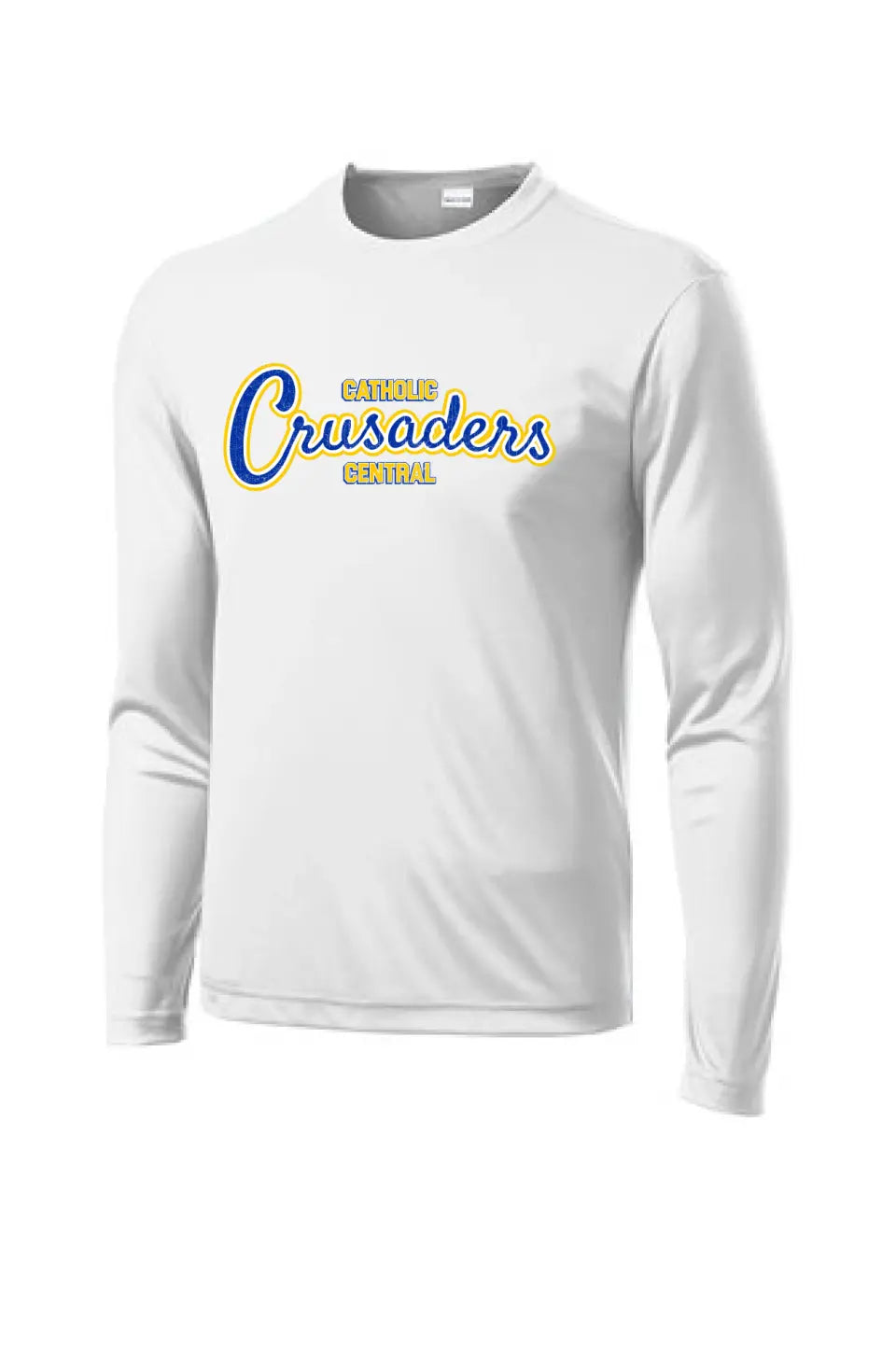 Steubenville Catholic Central Distressed Crusaders Script PosiCharge Competitor Tee