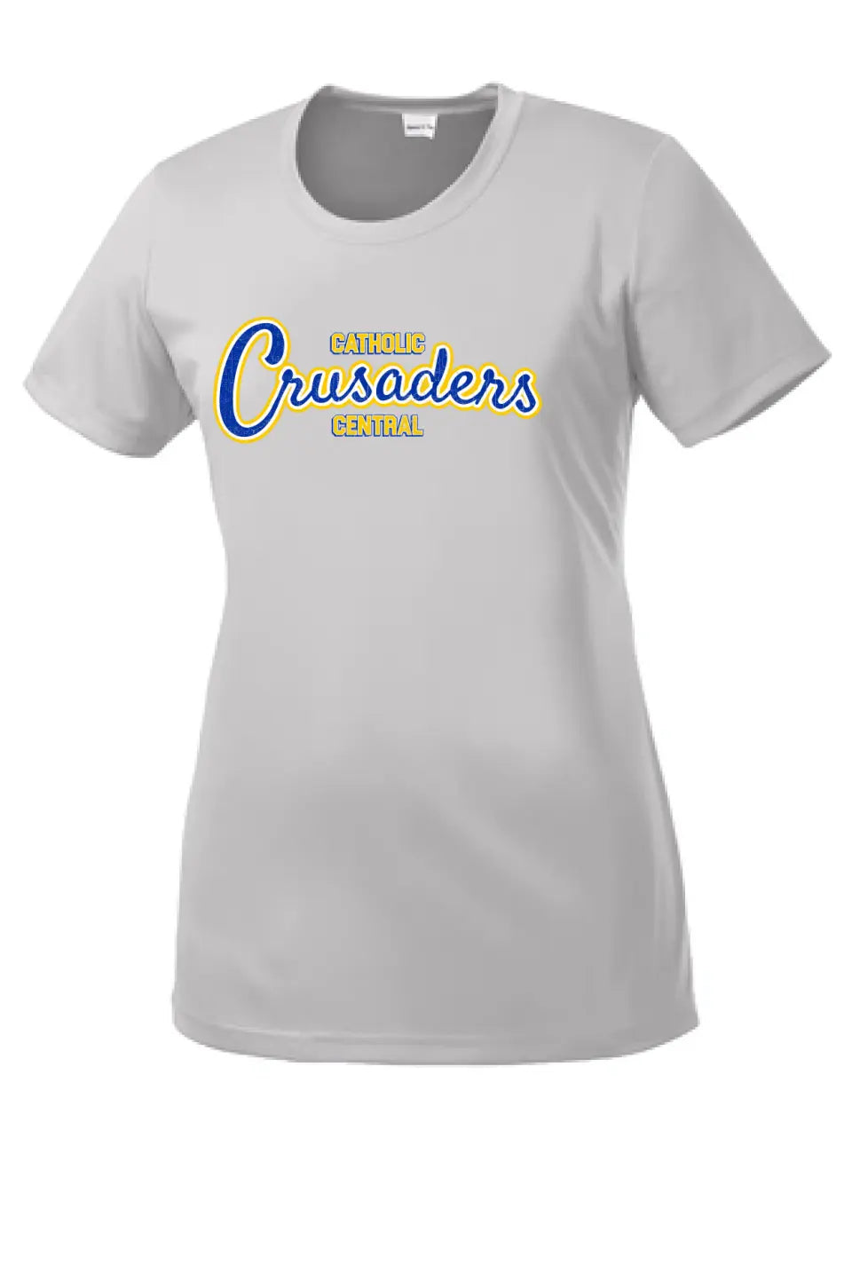 Steubenville Catholic Central Distressed Crusaders Script Ladies Competitor Tee