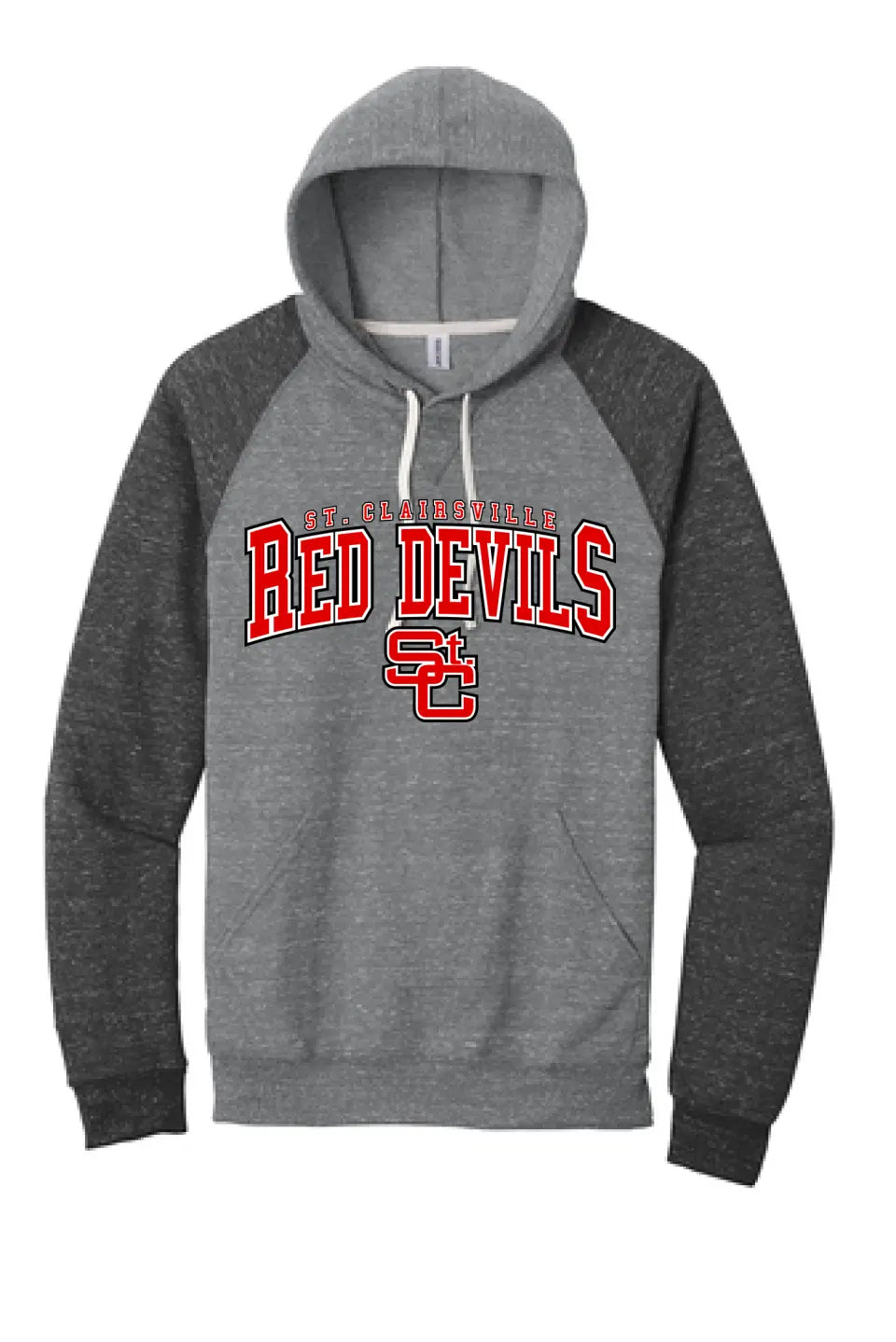 St. Clairsville St. C Arch Jerzees Snow Heather French Terry Raglan Hoodie