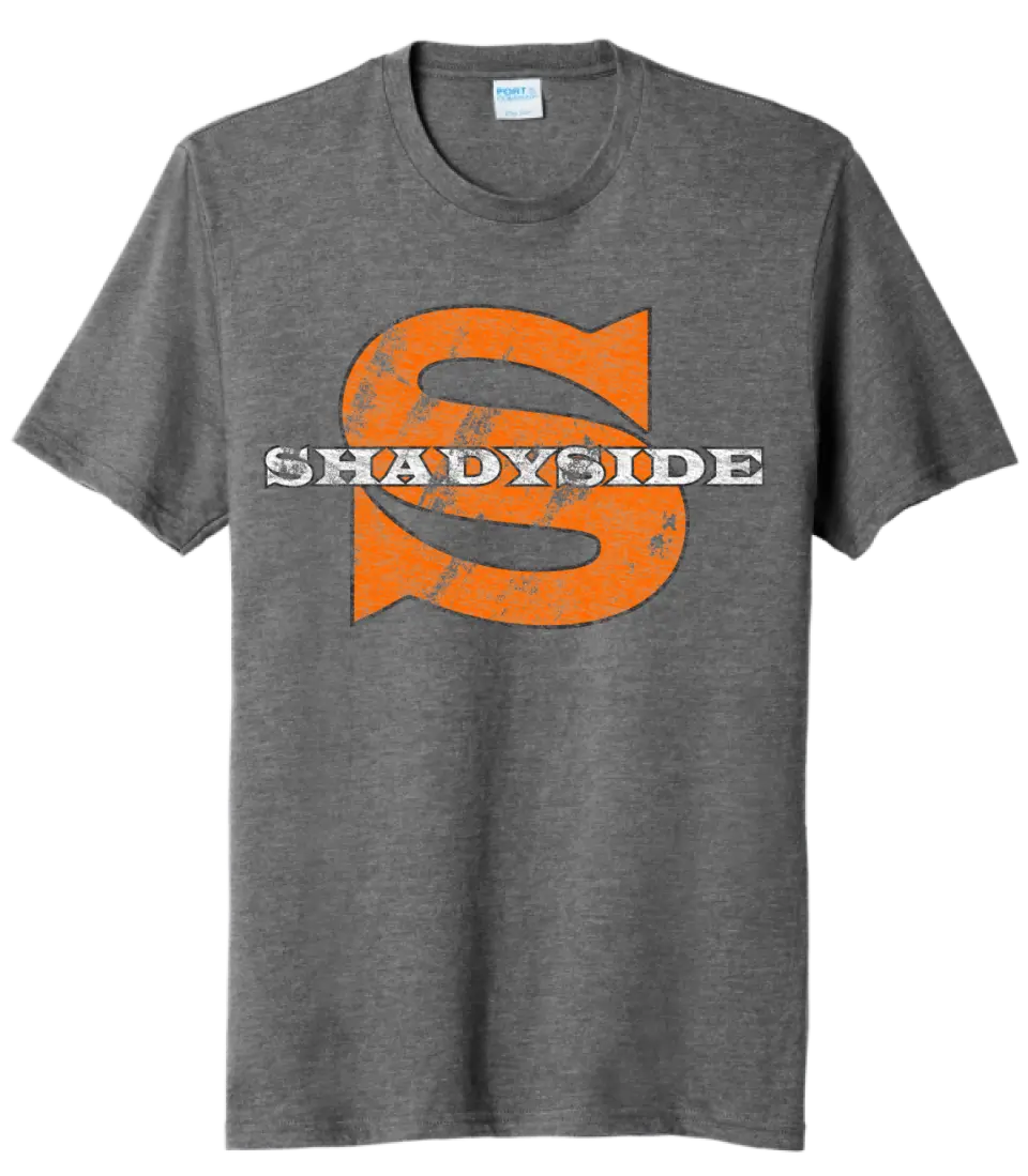 Shadyside Distressed Wide Latin Tri-Blend Tee