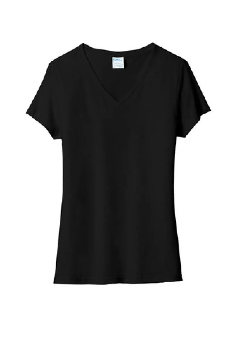 Oak Glen Distressed Script with Paw Ladies Tri-Blend V-Neck Tee
