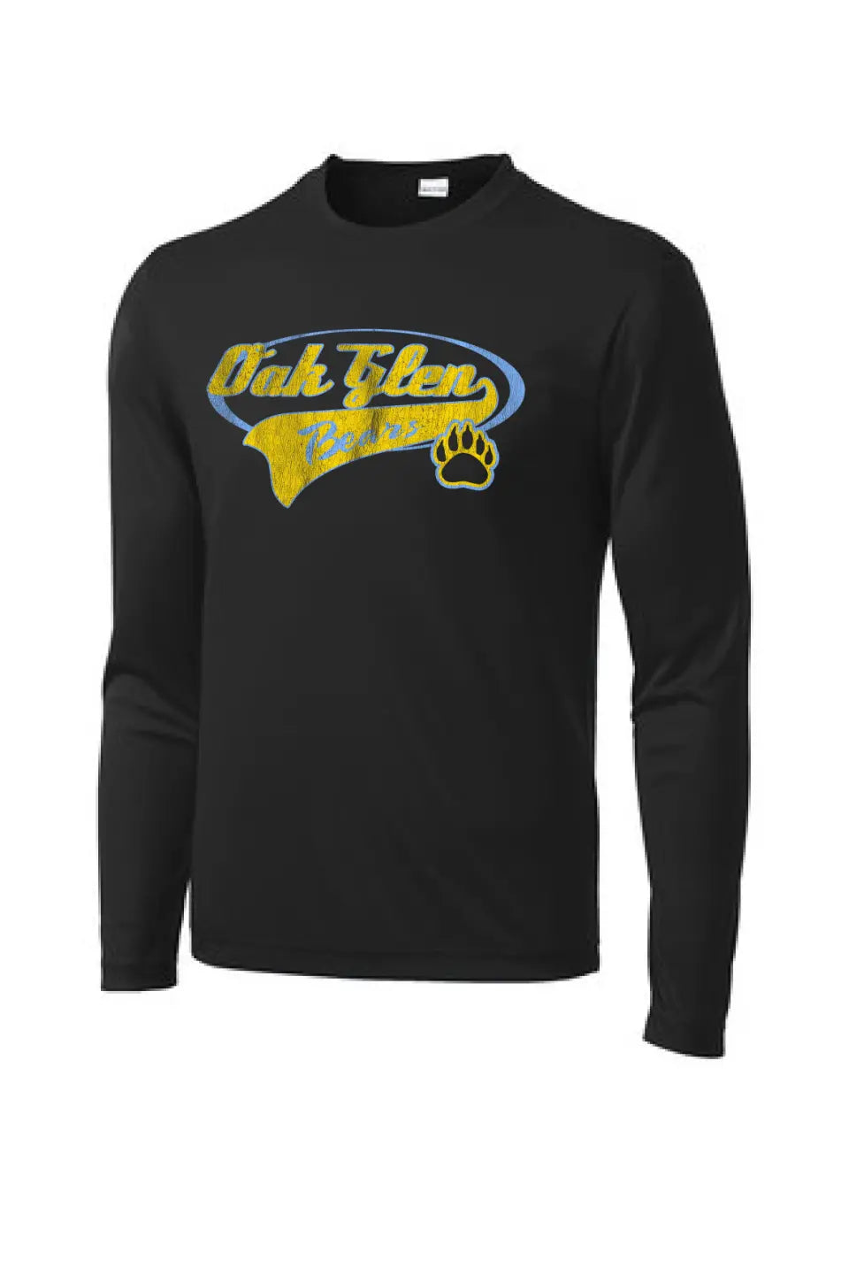 Oak Glen Distressed Tail Long Sleeve PosiCharge Competitor Tee