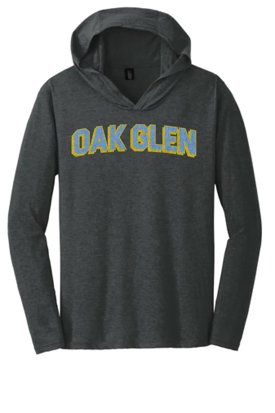 Oak Glen Distressed Letters Perfect Tri-Long Sleeve Hoodie