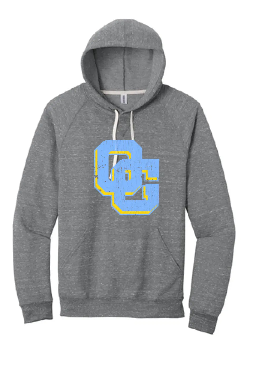 Oak Glen Distressed OG Logo Snow Heather French Terry Raglan Hoodie