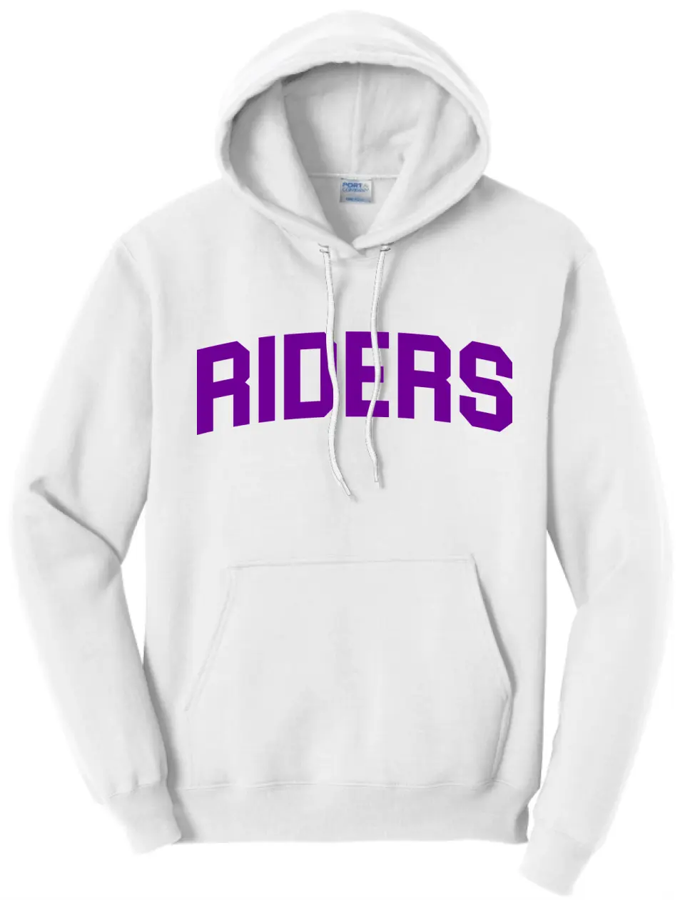 Martins Ferry Riders Purple Letters Core Fleece Pullover Hooded Sweatshirt
