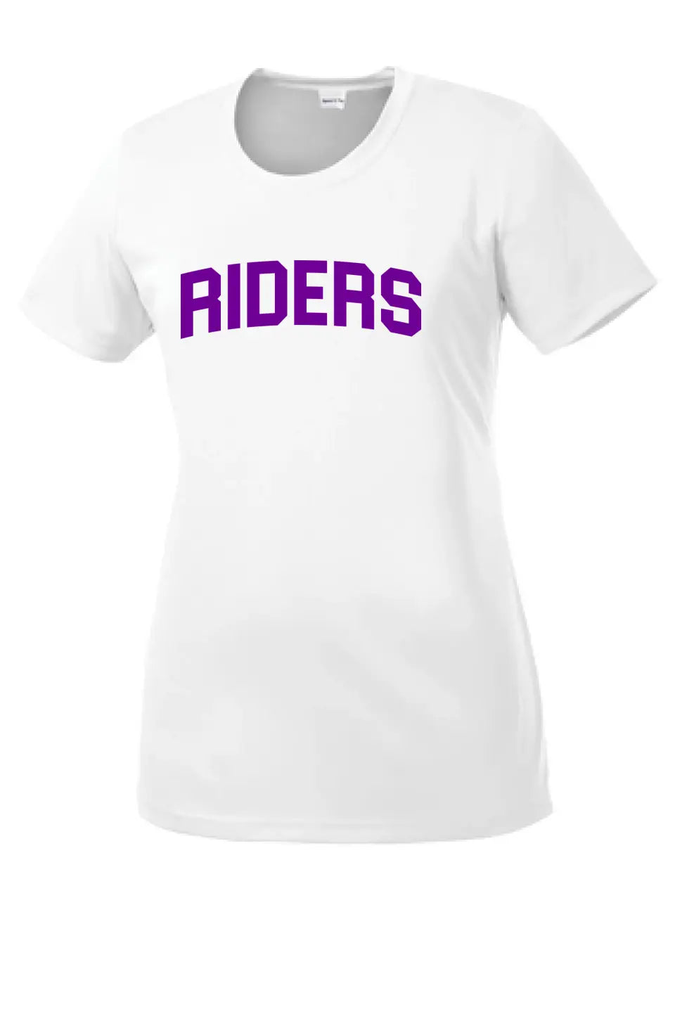 Martins Ferry Riders Purple Letters Ladies Competitor Tee