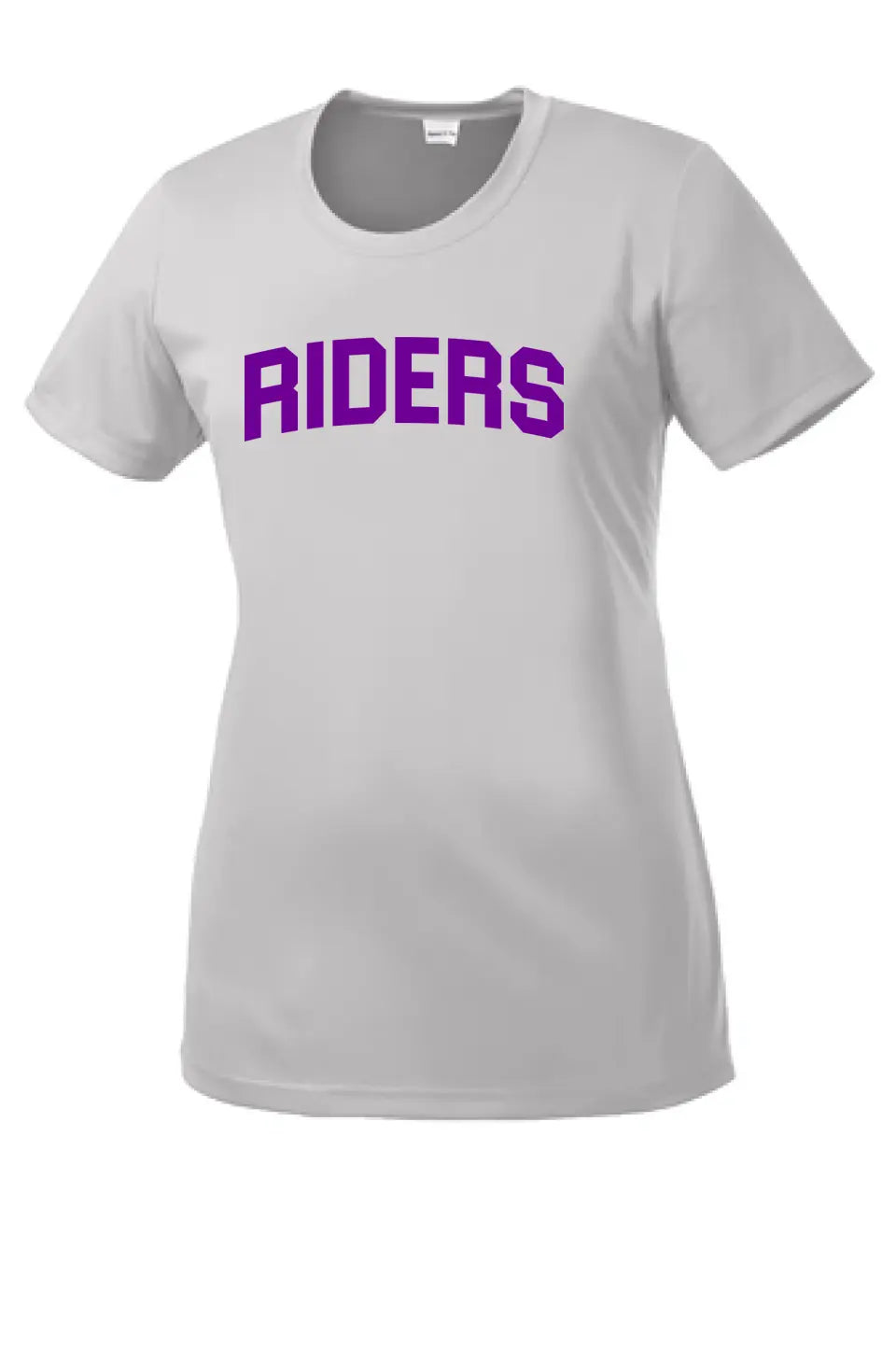 Martins Ferry Riders Purple Letters Ladies Competitor Tee