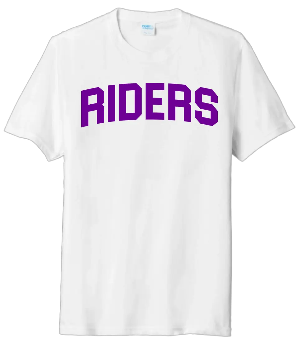 Martins Ferry Riders Purple Letters Tri-Blend Tee