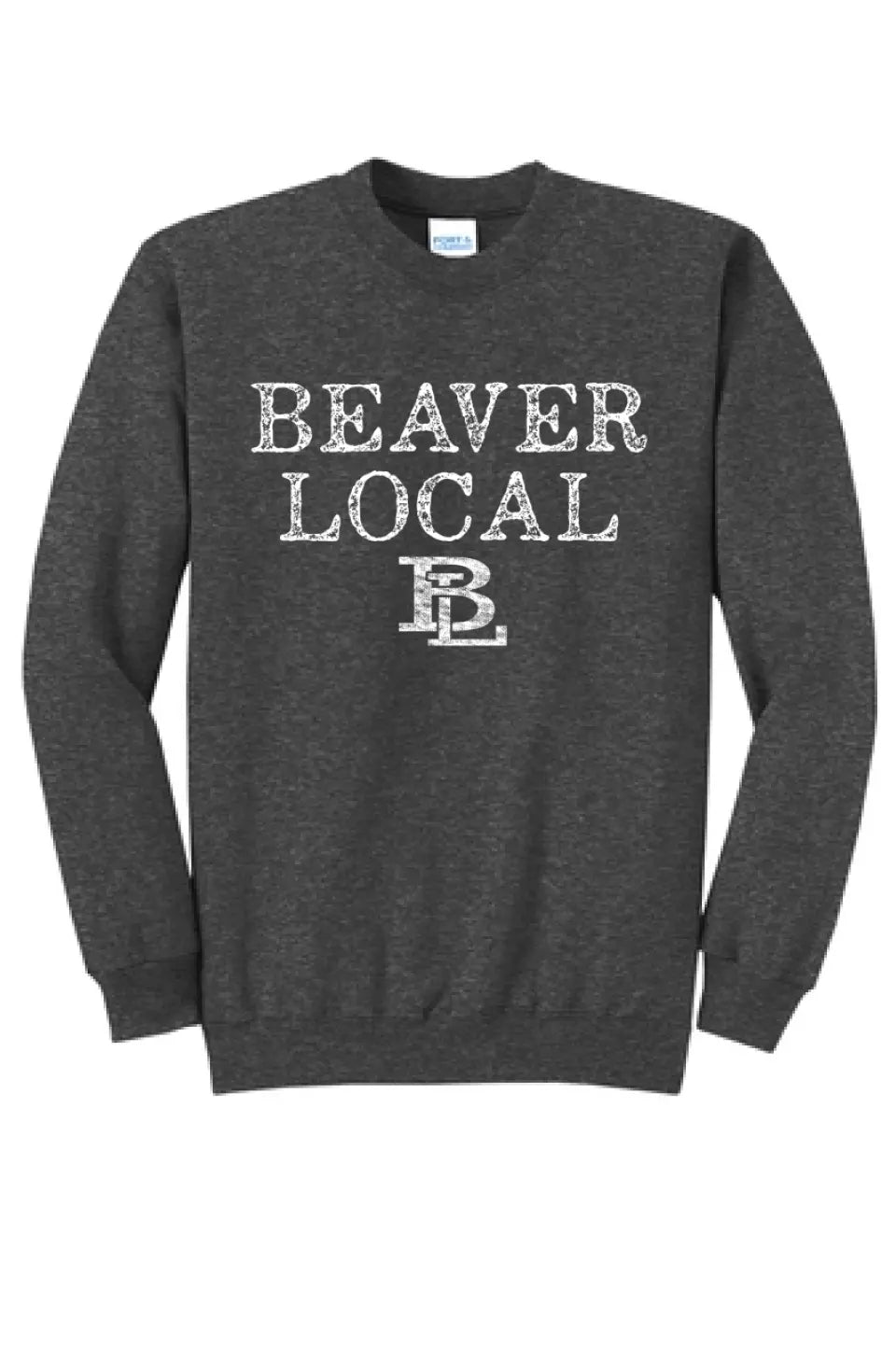 Beaver Local Distressed Core Fleece Crewneck Sweatshirt