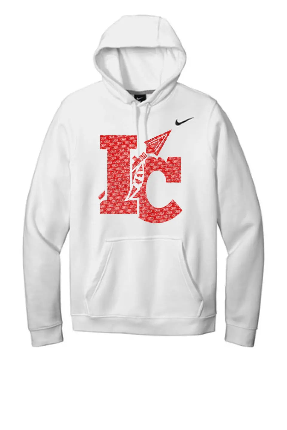 Indian Creek Distressed IC Text Nike Club Fleece Pullover Hoodie