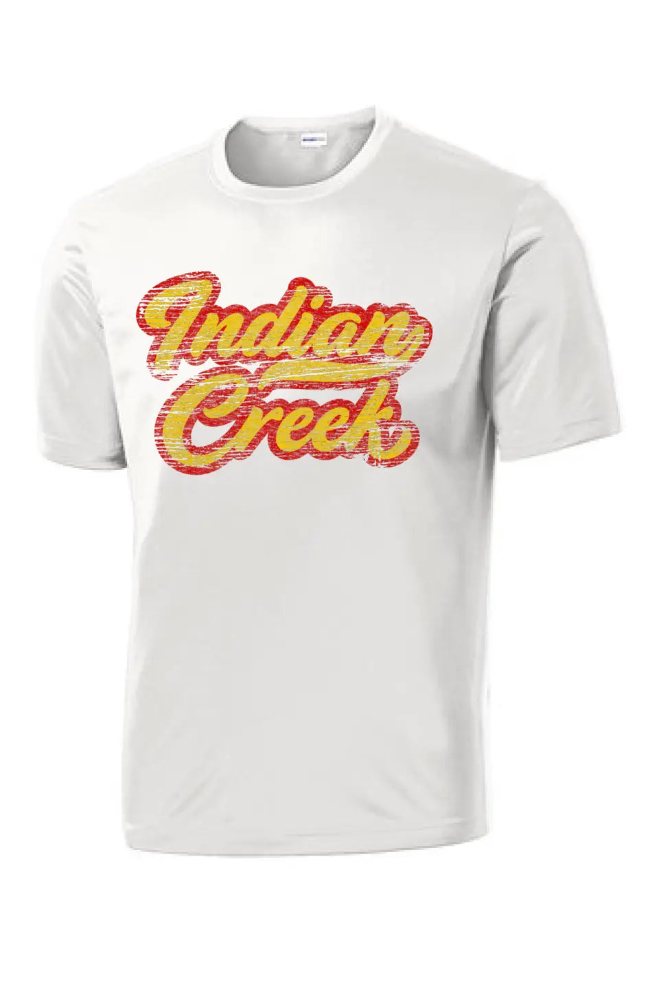 Indian Creek Distressed Script Tail PosiCharge Competitor Tee