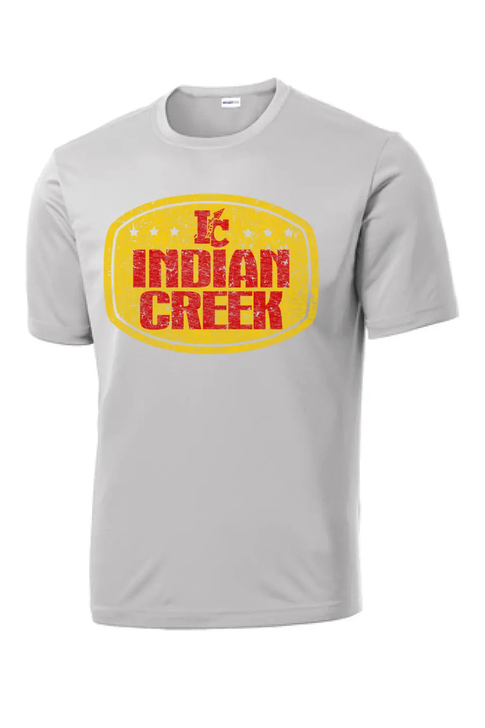 Indian Creek Distressed Badge PosiCharge Competitor Tee