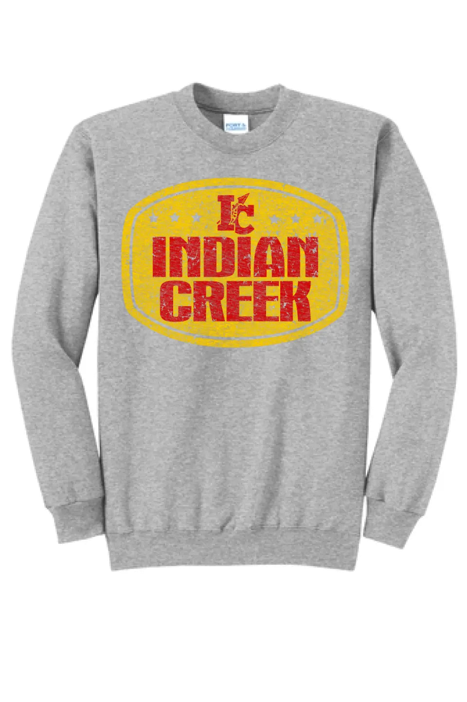 Indian Creek Distressed Badge Core Fleece Crewneck Sweatshirt