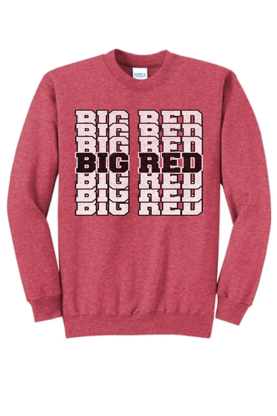 Steubenville Big Red Repeat Design Core Fleece Crewneck Sweatshirt