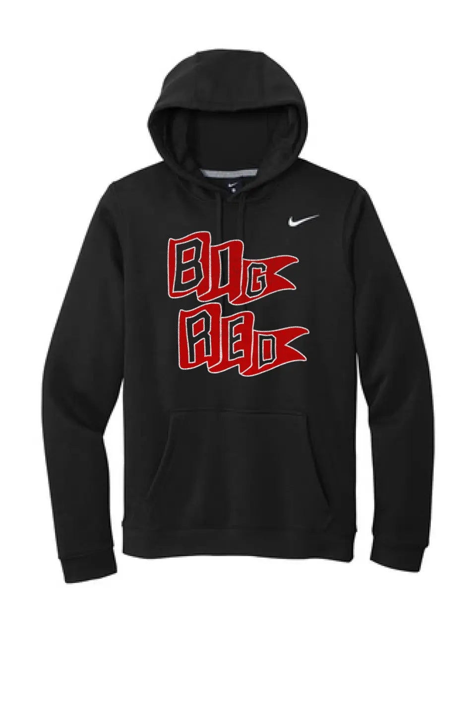 Steubenville Big Red Distressed Pennant Nike Club Fleece Pullover Hoodie