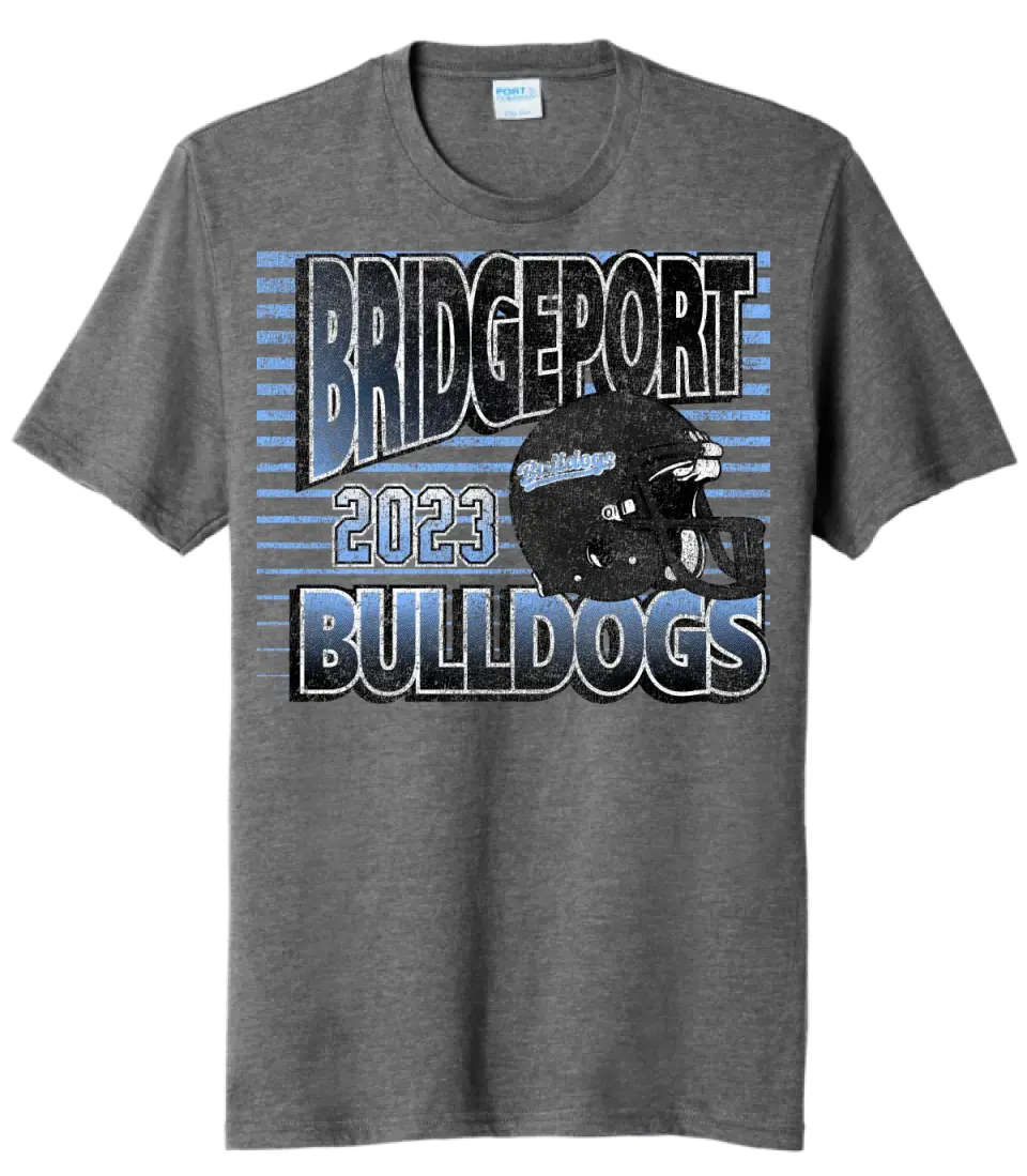 Bridgeport 2023 Football Youth Tri-Blend Tee