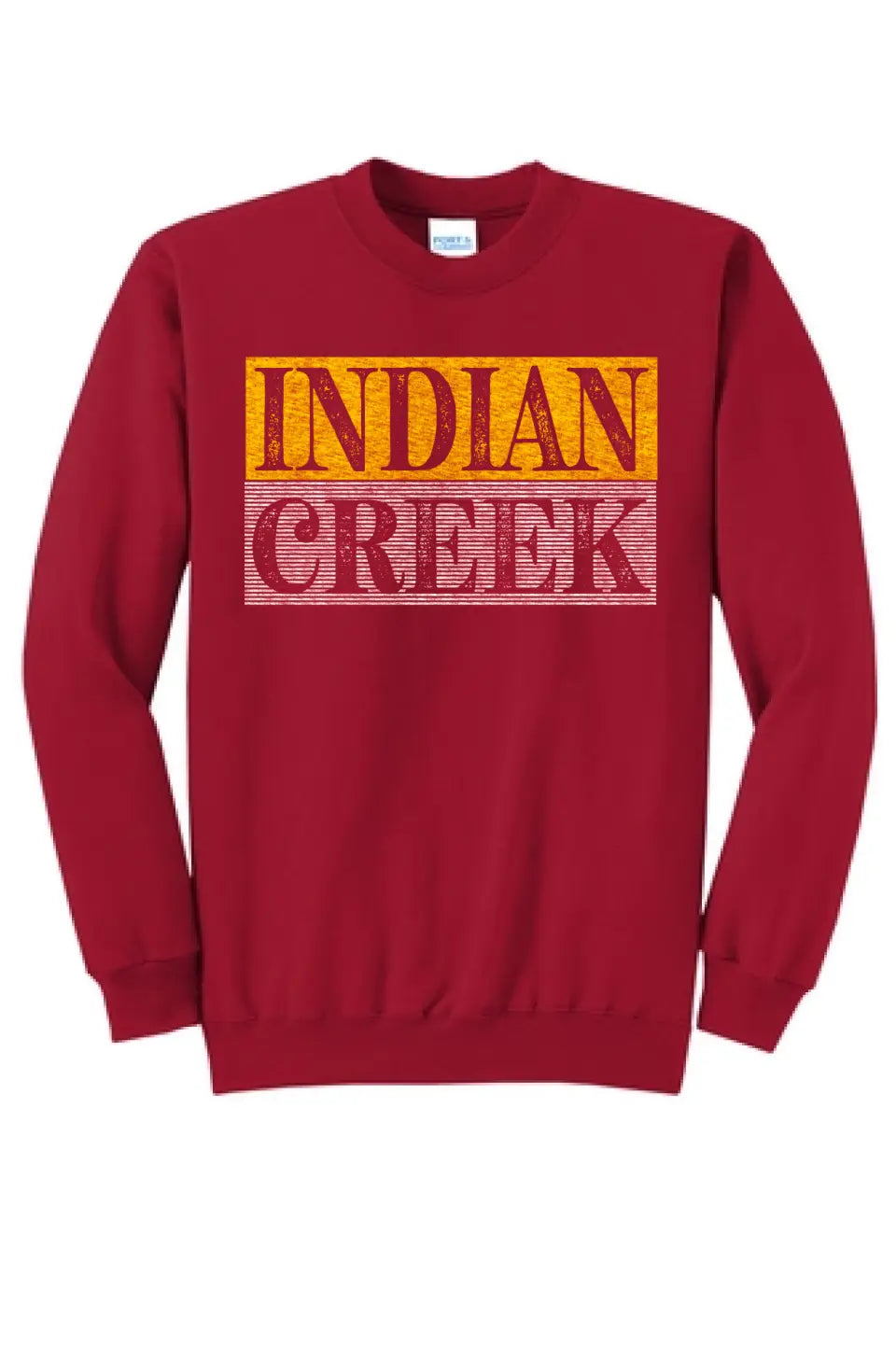 Indian Creek Distressed Lines Core Fleece Crewneck Sweatshirt