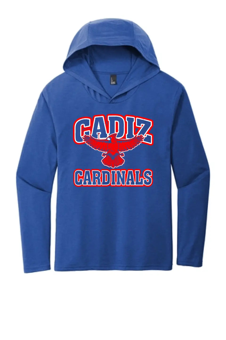 Cadiz Cardinals Distressed Wings Perfect Tri Long Sleeve Hoodie