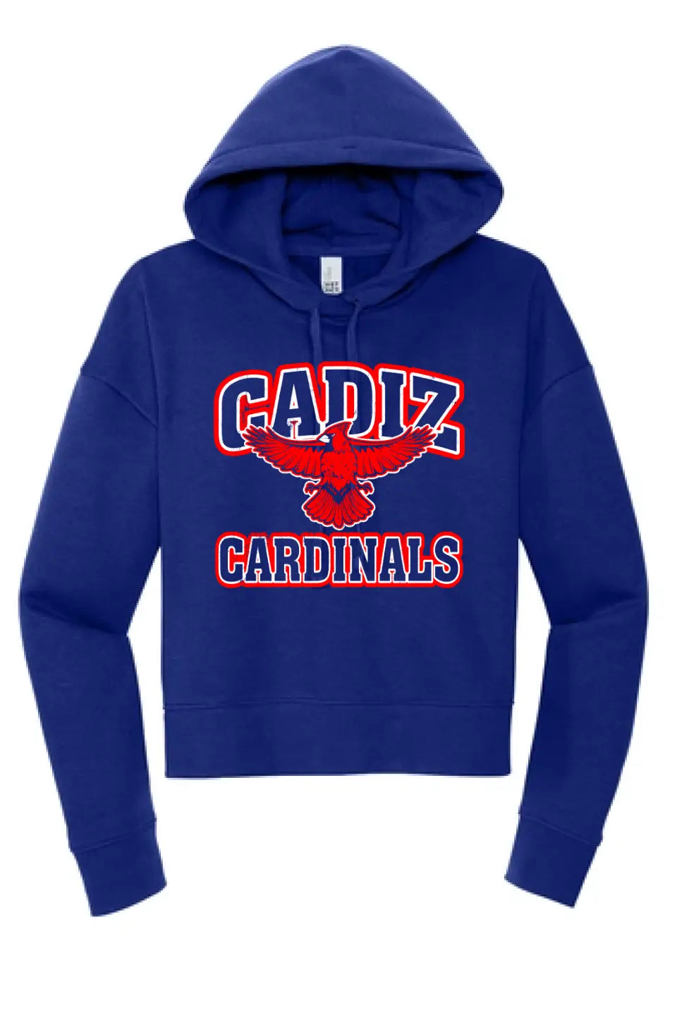 Cadiz Cardinals Distressed Wings Distressed Women's V.I.T. Fleece Hoodie