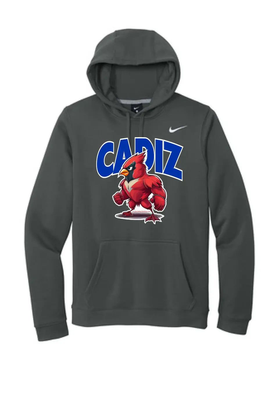 Cadiz Standing Fighting Cardinal Nike Club Fleece Pullover Hoodie