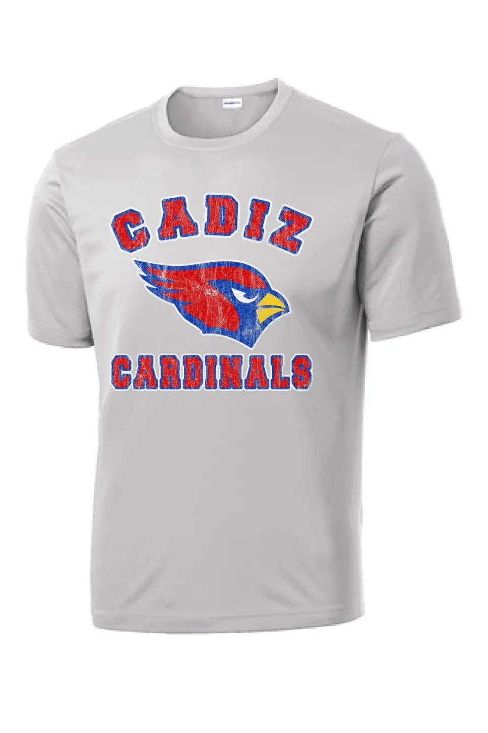 Cadiz Cardinals Fierce on Gray PosiCharge Competitor Tee
