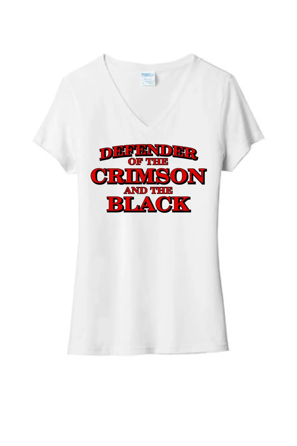 Steubenville Big Red Defenders of the Crimson and Black Ladies Tri-Blend V-Neck Tee
