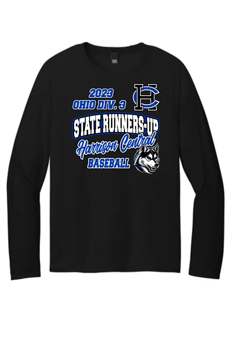 Harrison Central Baseball 2023 State Runners-Up Featherweight French Terry Long Sleeve Crewneck