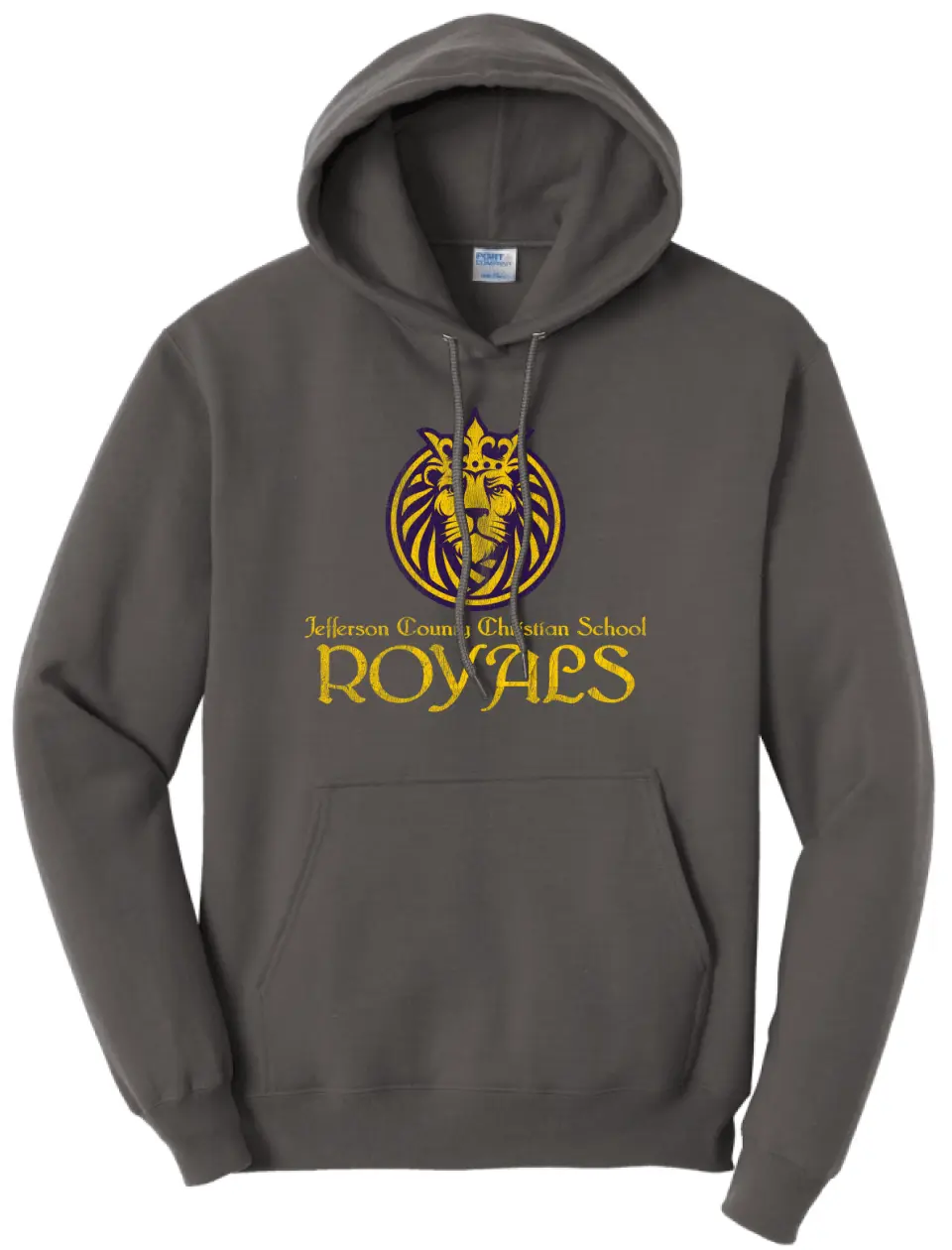 Jefferson County Christian School Round Lion Distressed Core Fleece Hoodie