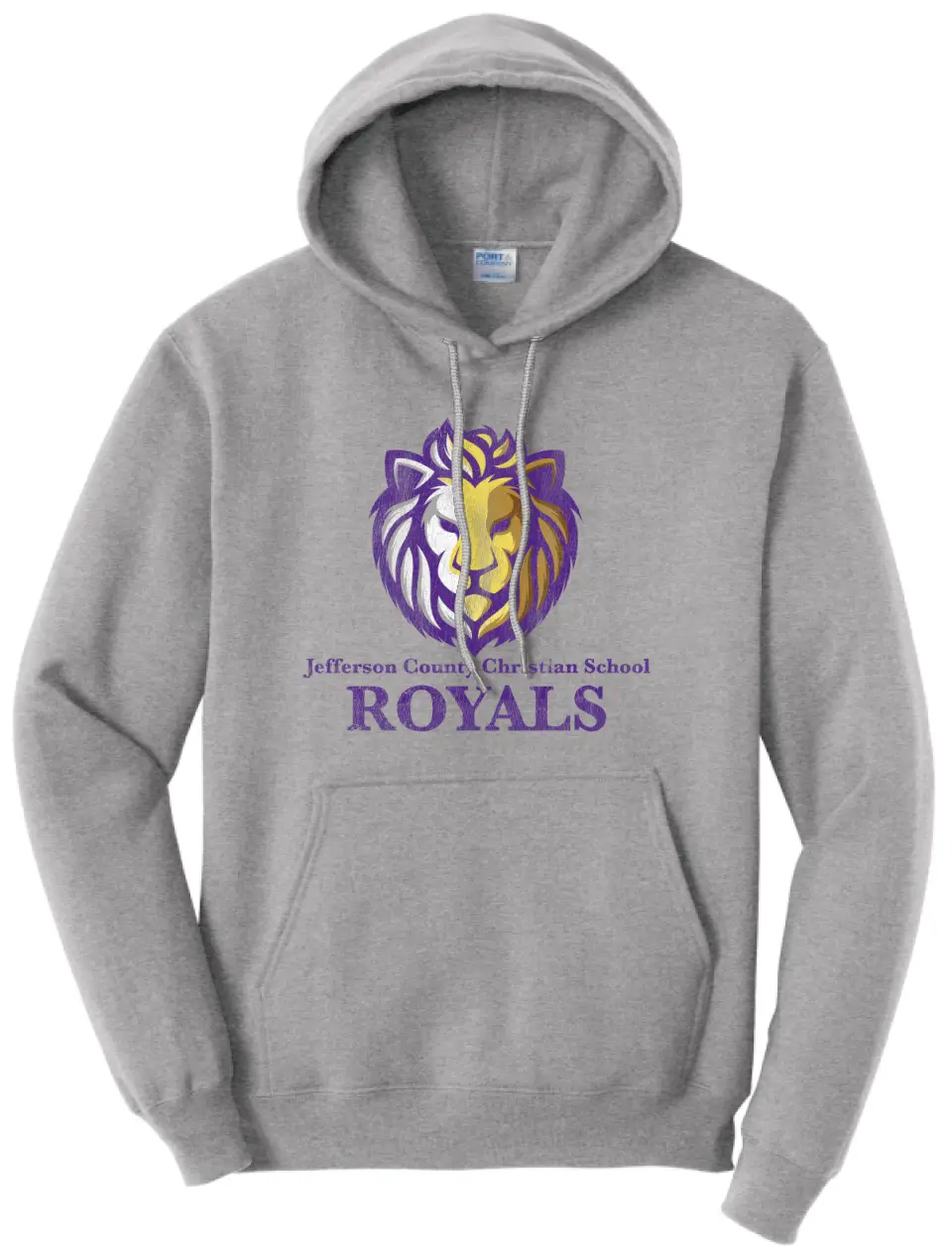 Jefferson County Christian School Multi Color Lion Distressed Core Fleece Hoodie